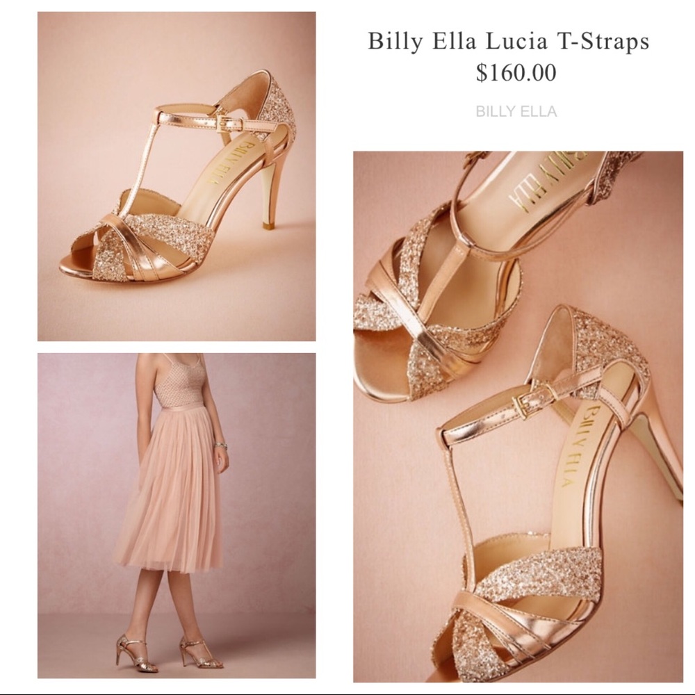 BHLDN Lucia T-Strap Heels
